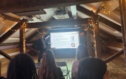 Servet speaking at Pint of Science